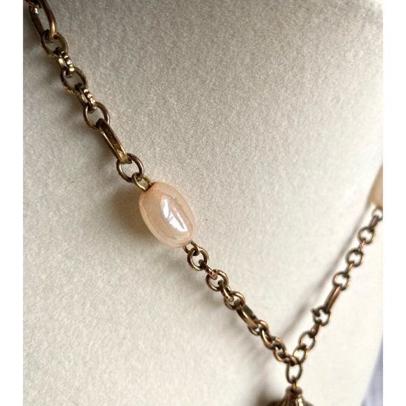 RELISTED Antique-Look Seed Bead Tassel Necklace - 32” Long Sautoir Style - Picture 3 of 8